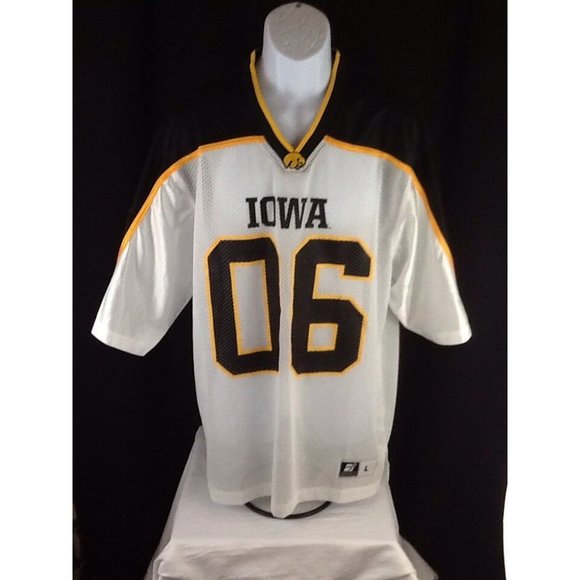 Sports Specialties Other - Iowa Hawk eyes 06 White Football Jersey Sports Specialties Size Large EUC LOOK